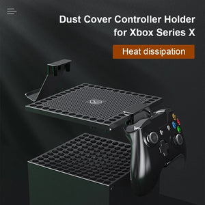 For Xbox series X console Dust Cover + Silicone Dust Plugs Set  Earphone Game Controller Handle Shelf Rack Accessories