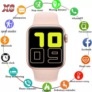 Smartwatch X8 IWO Women Bluetooth Call Digital Watches Heart Rate Fitness Smart Watch Relogio Masculino Smart Uhr PK T500