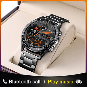New Bluetooth Call Smart Watch Men Full Touch Sport Fitness Watches Waterproof Heart Rate Steel Band Smartwatch Android iOS