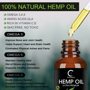 GPGP Greenpeople H emp Seed Oil Pain Relief massage Oil Pain Anxiety Relief&amp;Helps with Neck Pain /Leg Pain Essence Oil