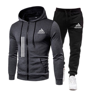 New Fashion Men&#39;s Tracksuit Hot Sale Zipper Hoodies Trouser Sets Suit Fall Winter Fleece Sportswear Free Shipping