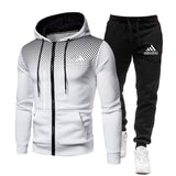 New Fashion Men&#39;s Tracksuit Hot Sale Zipper Hoodies Trouser Sets Suit Fall Winter Fleece Sportswear Free Shipping