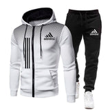 New Fashion Men&#39;s Tracksuit Hot Sale Zipper Hoodies Trouser Sets Suit Fall Winter Fleece Sportswear Free Shipping