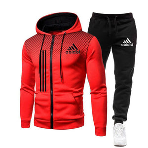 New Fashion Men&#39;s Tracksuit Hot Sale Zipper Hoodies Trouser Sets Suit Fall Winter Fleece Sportswear Free Shipping
