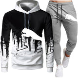 Tracksuit Men Sets Winter Hoodies Pants 2 Piece Set Running Hoody Mens Brand Sweatshirt Sport Joggers Sweatpants Suit Male