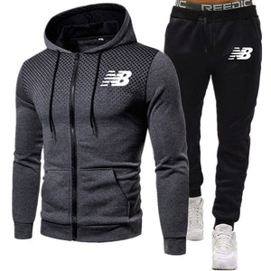 New Brand Spring Autumn Men&#39;s Tracksuit Zipper Hoodies Pants Two Piece Sets Sweatshirts Fashion Joggers Suit Sportswear