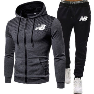 New Brand Spring Autumn Men&#39;s Tracksuit Zipper Hoodies Pants Two Piece Sets Sweatshirts Fashion Joggers Suit Sportswear
