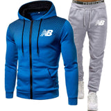 New Brand Spring Autumn Men&#39;s Tracksuit Zipper Hoodies Pants Two Piece Sets Sweatshirts Fashion Joggers Suit Sportswear