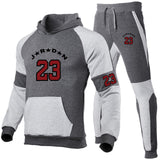 Men&#39;s Clothes Men&#39;s Casual Sets Cotton Pullover Hoodie + Sweatpants Male Winter Fleece Leisure Branded Men&#39;s Clothing S-3XL