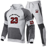 Men&#39;s Clothes Men&#39;s Casual Sets Cotton Pullover Hoodie + Sweatpants Male Winter Fleece Leisure Branded Men&#39;s Clothing S-3XL