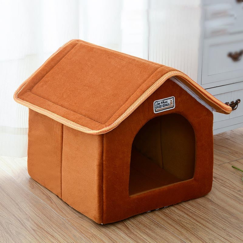 Pet House Foldable Bed With Mat - Virtual Blue Store