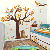 Cartoon Forest Tree Branch Wall Sticker - Virtual Blue Store