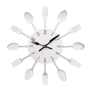 Cutlery Metal Kitchen Wall Clock - Virtual Blue Store