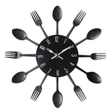 Cutlery Metal Kitchen Wall Clock - Virtual Blue Store