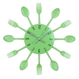 Cutlery Metal Kitchen Wall Clock - Virtual Blue Store
