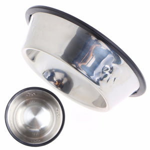Stainless Steel Travel Footprint Pet Bowl - Virtual Blue Store