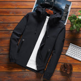 Casual Solid Hooded Jackets - Virtual Blue Store