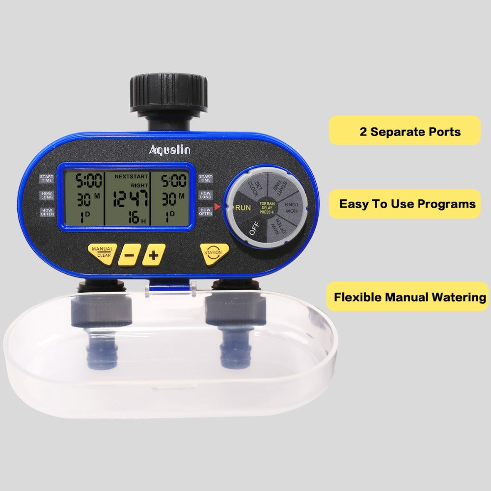 Two Outlet Garden Digital Electronic Water Timer - Virtual Blue Store