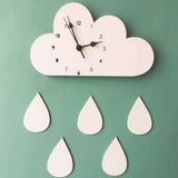 28*16CM Nordic Wooden Cloud Wall Clock - Virtual Blue Store