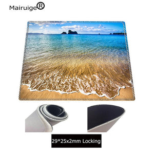 Mairuige Beach wave Super Large Size Mouse Pad Natural Rubber Material Waterproof Desk Gaming Mousepad Desk Mats - Virtual Blue Store