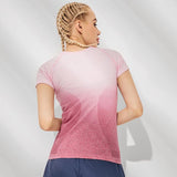 Ombre Seamless Sports Tops - Virtual Blue Store
