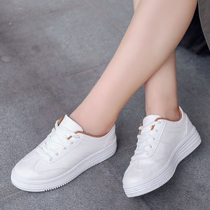 Women White Platform Sneakers - Virtual Blue Store