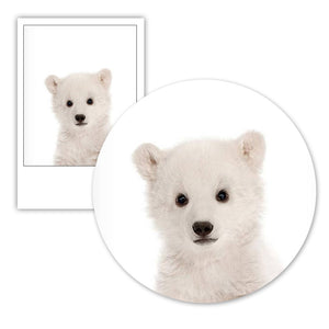 Baby Polar Bear Print Bear Cub Animal Wall Art Nursery Decor Peekaboo Printable Digital Download Large Poster Room Art Print - Virtual Blue Store