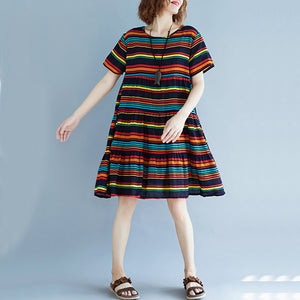 Women Short Sleeve Summer Beach Dress - Virtual Blue Store