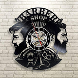 Barbershop Decoration Vinyl Wall Clock