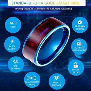 Fashion Men's Ring Magic Wear NFC Smart Ring Finger Digital Ring for Android phones with functional couple stainless steel ring - Virtual Blue Store